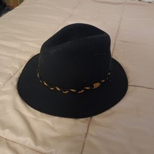 Apt. 9 Elegant Black Hat with Gold Accent